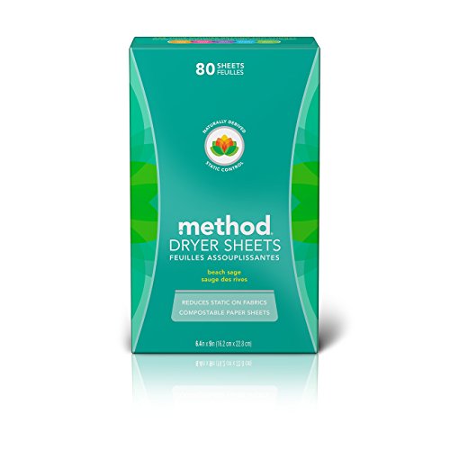 Method Dryer Sheets Beach Sage - 80ct/6pk