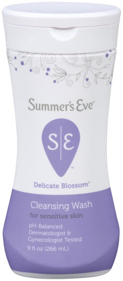 Summers Eve Cleansing Wash Sensitive Skin Delicate Blossom - 9oz/12pk