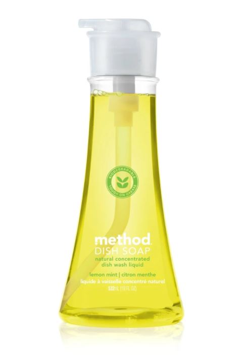 Method Dish Soap Pump Lemon Mint - 18oz/6pk