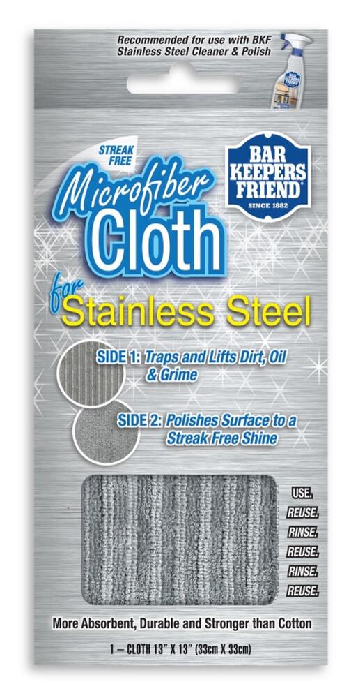 Bar Keepers Friend Stainless Steel Microfiber Cloth - 1ct/12pk