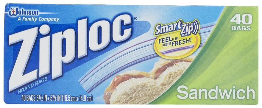 ZIPLOC@Sandwich BAG - 40ct/12pk