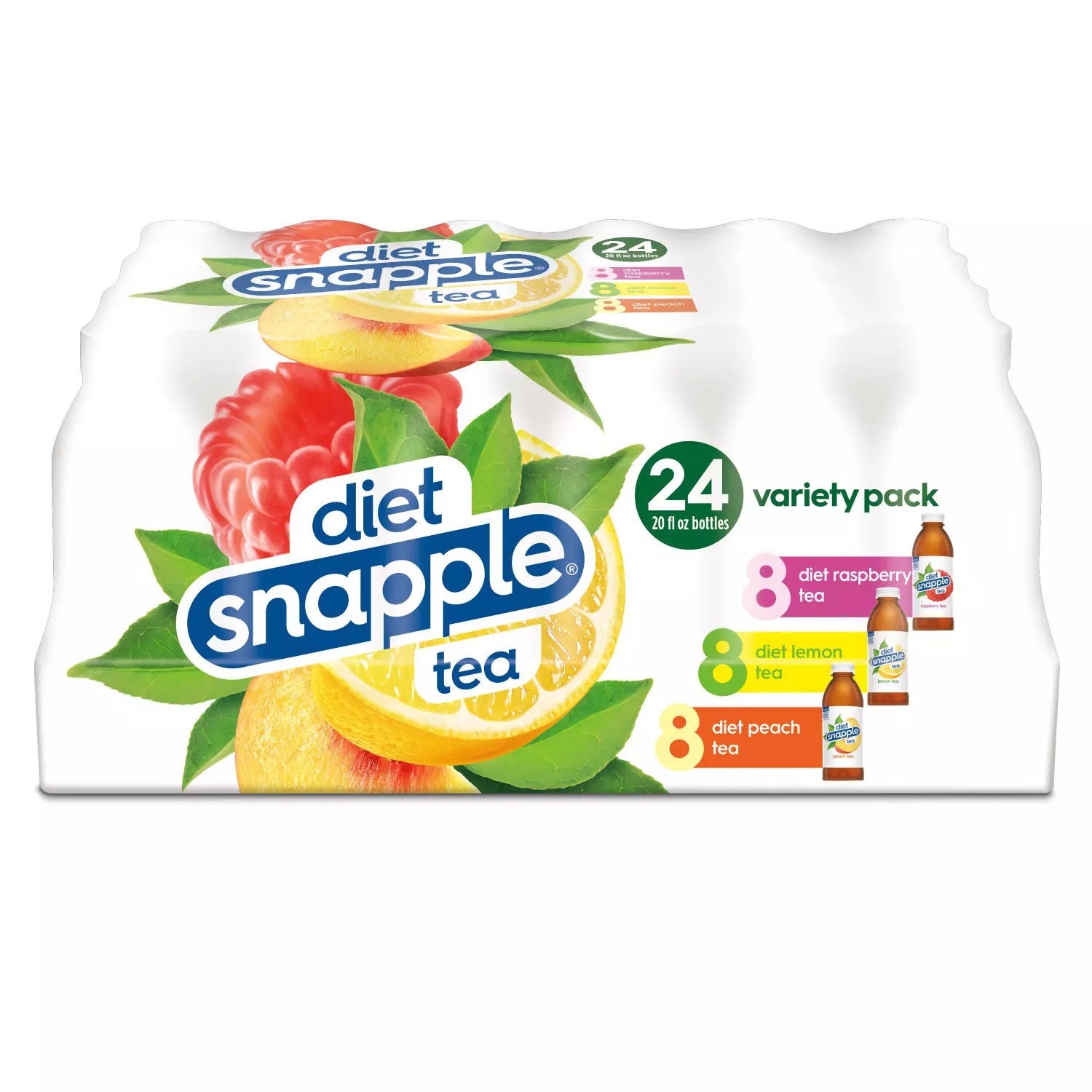 Snapple Diet Tea Variety Pack Bottles - 20oz/24pk