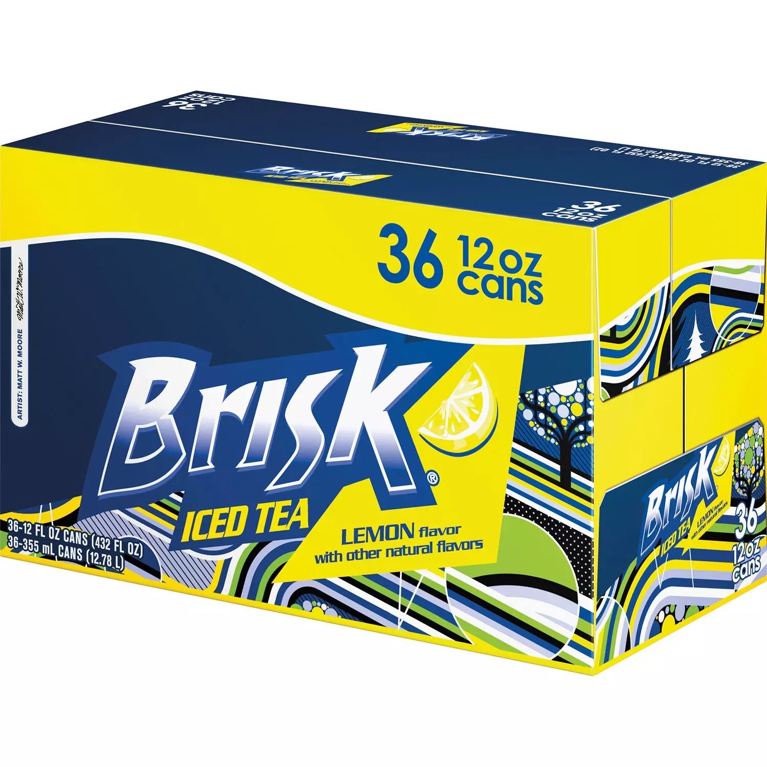 Lipton Brisk Lemon Iced Tea Cans - 12oz/36pk