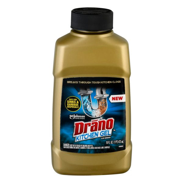 Drano Kitchen Gel Drain Remover - 16oz/6pk