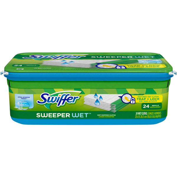 Swiffer Sweeper Wet Cloth Open Window Fresh - 24count-6pack