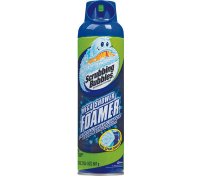 Scrubbing Bubbles Mega Shower Foamer Disinfectant Aerosol Rainshower -20oz/8pk