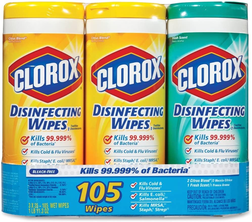 Clorox Disinfecting Wipes Crisp Lemon/Fresh Scent ValuePack - 3x35ct/5pk