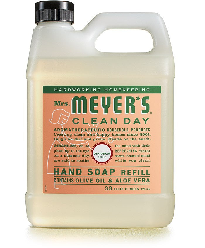 Mrs. Meyers HandSoap REFILL Geranium - 33oz/6pk