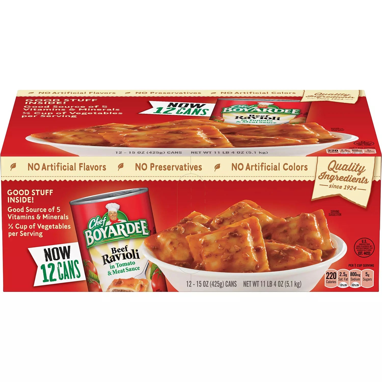 Chef Boyardee Beef Ravioli - 15oz/12pk