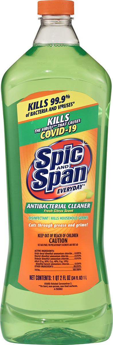 Spic and Span Antibacterial Multi-Surface Cleaner Refill Citrus - 34oz/6pk