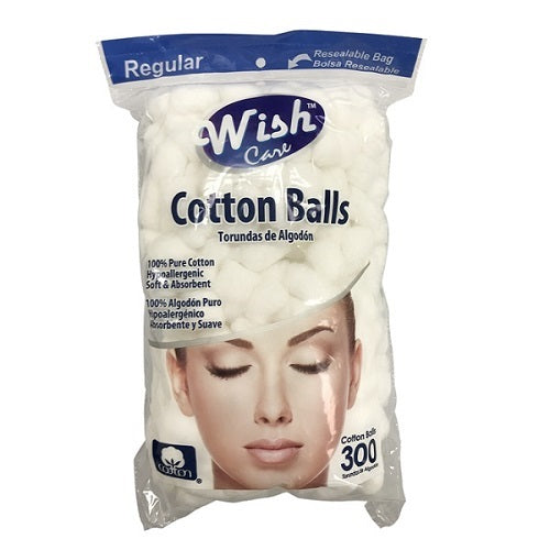 Cotton Balls Regular WISH Care  - 300ct/48pk