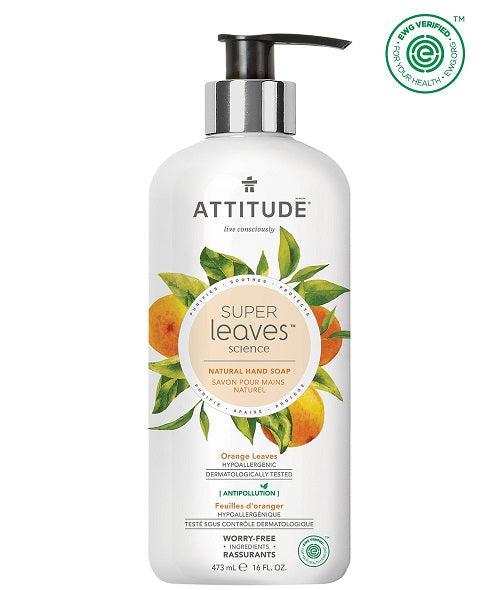 Attitude Super Leaves Hand Soap Orange Leaves - 473ml/16oz/6pk