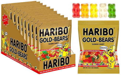 Haribo Gold Bears Gummy Candy - 5oz/12pk