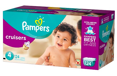 Pampers Cruiser Econ Size 4 - 124ct/1pk