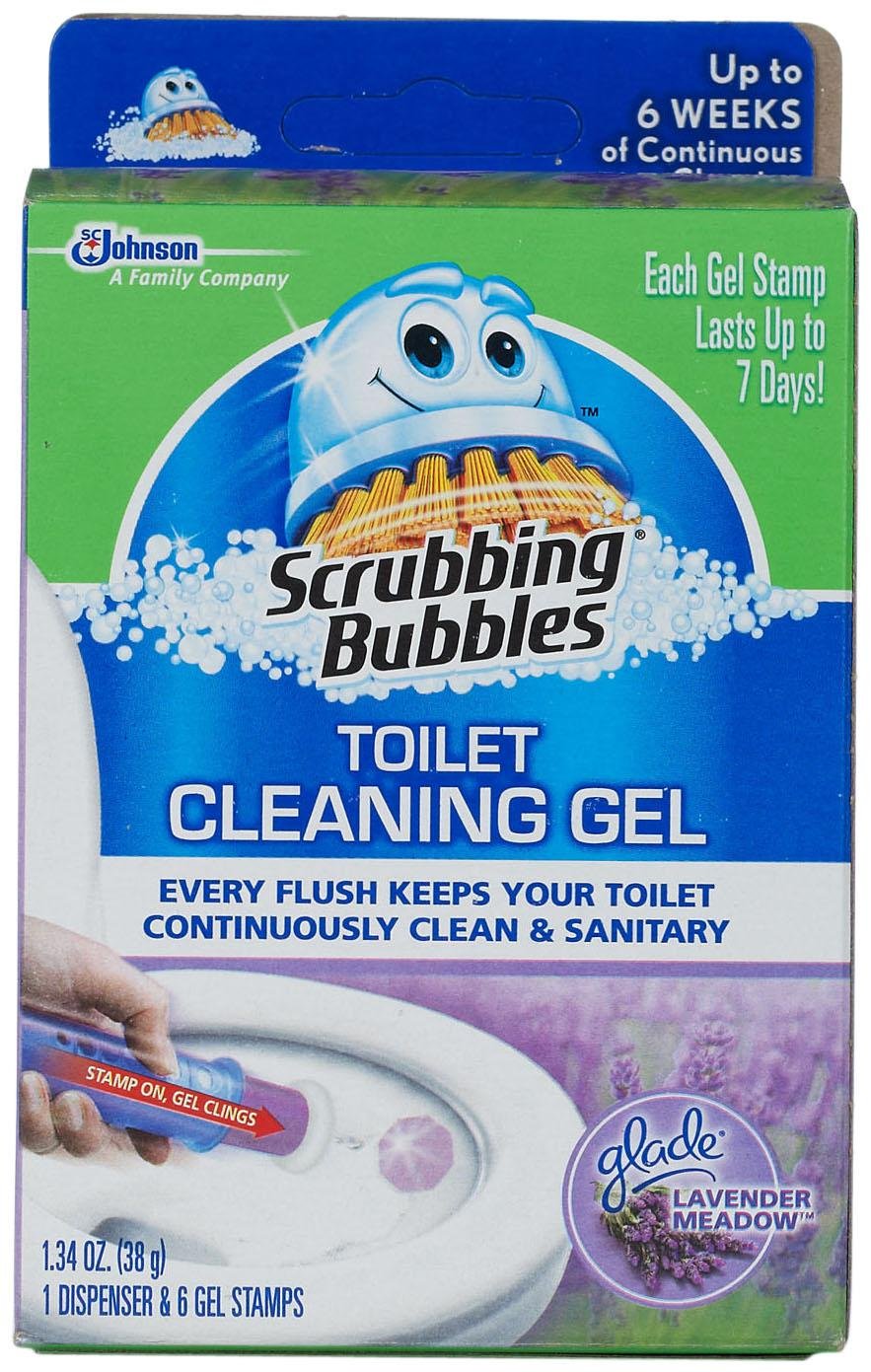 Scrubbing Bubbles Toilet Cling Gel Lavender - 1.34oz/6pk