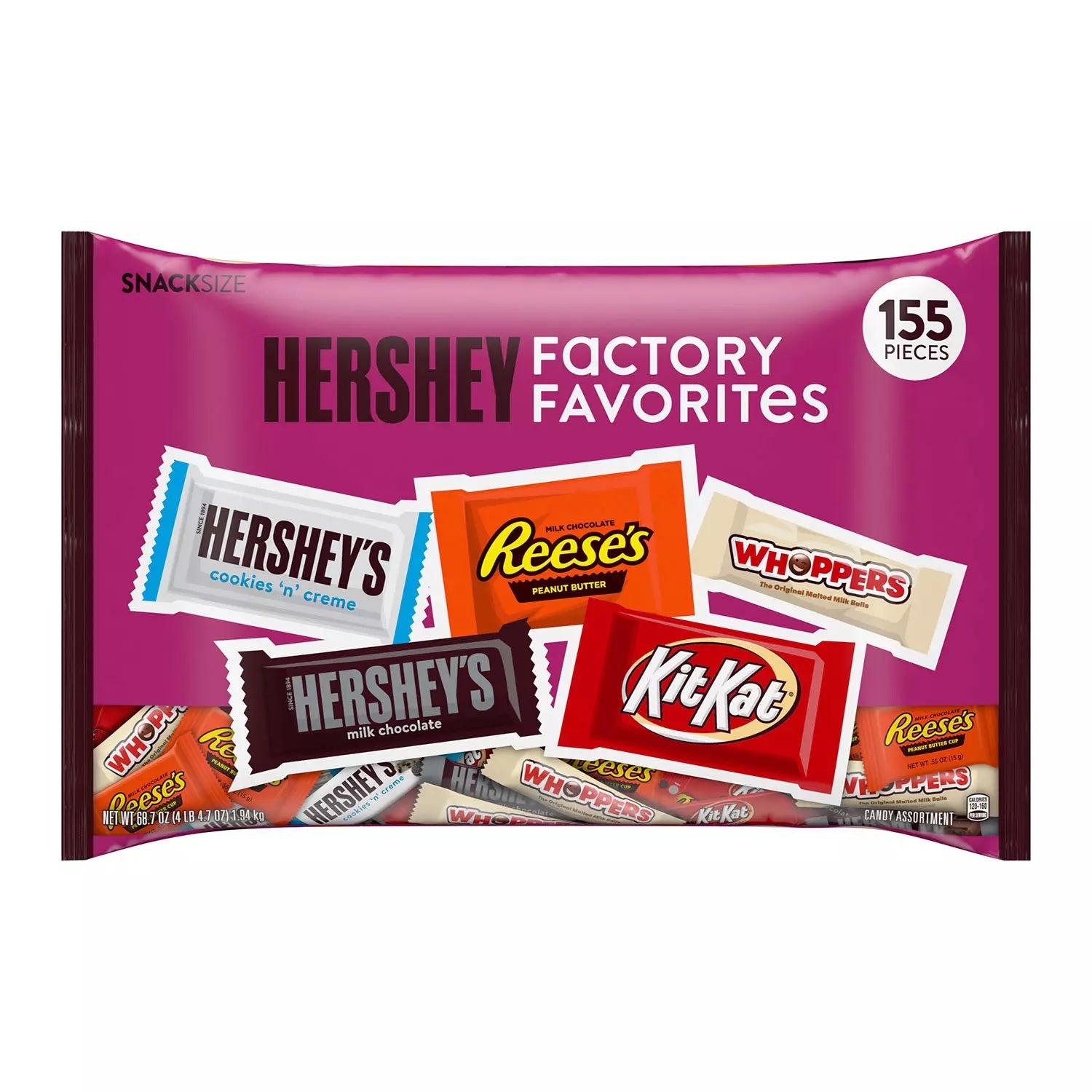Hershey Factory Favorites Chocolate and Creme Assortment Snack Size Candy - 155ct/1pk