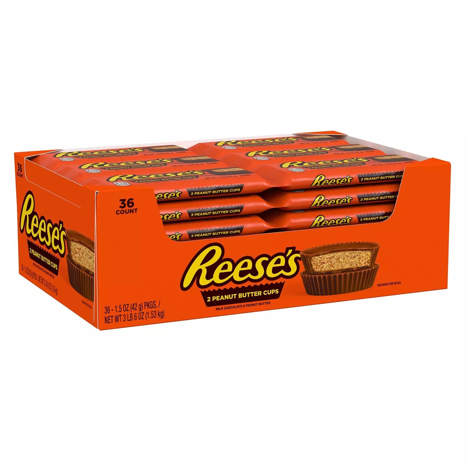 REESES Milk Chocolate Peanut Butter Cups Candy Bulk Packs - 36ct/1pk