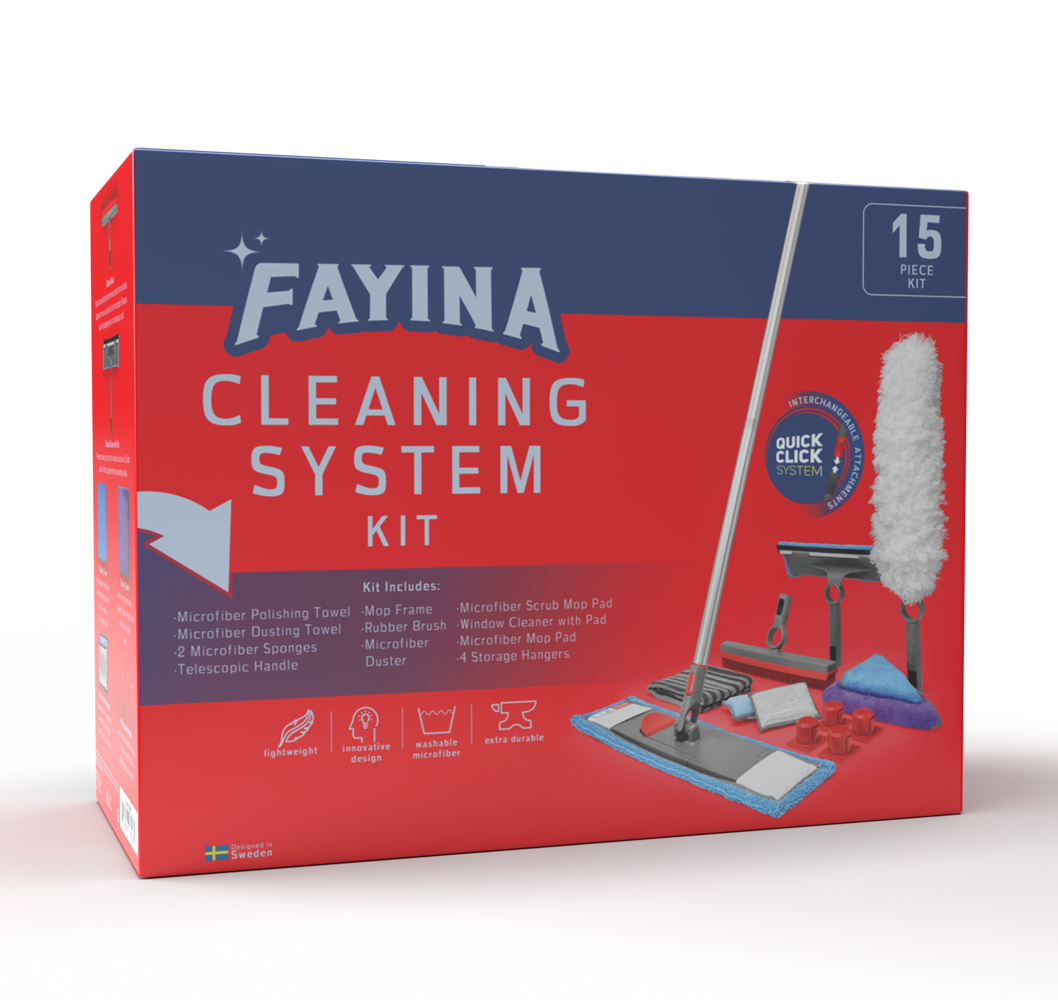 Fayina 15-Piece Cleaning System Kit - 1ct/3pk