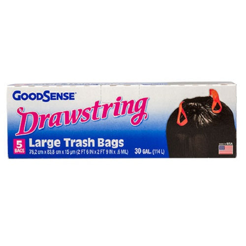 Goodsense Drawstring Trash Bags 30 Gallon 5ct/24pk