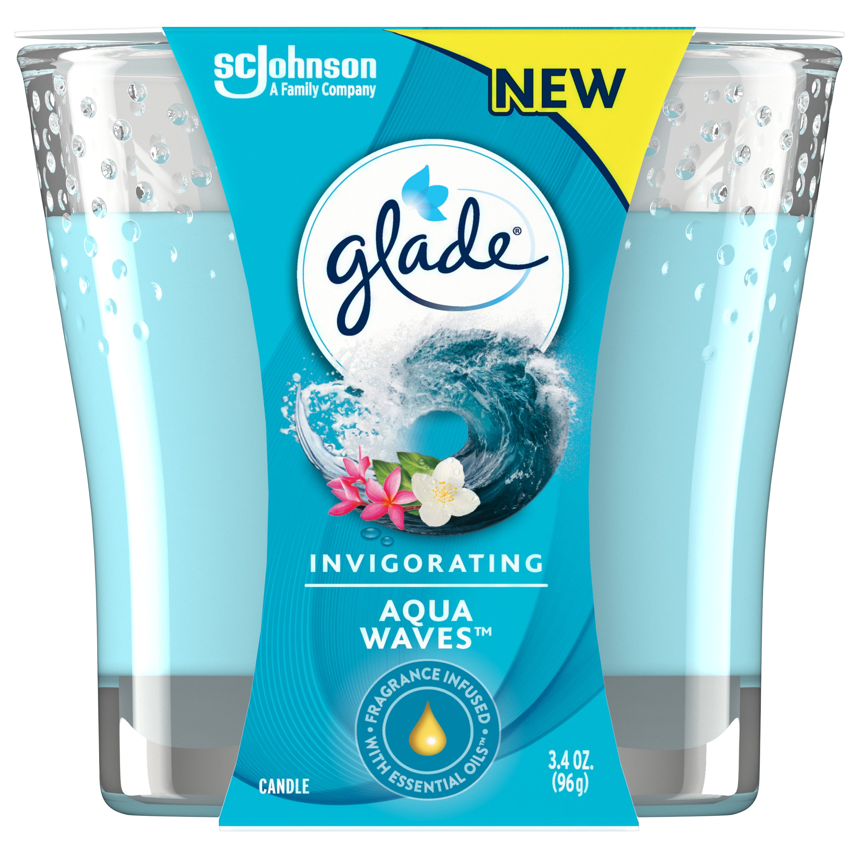 Glade Candle Aqua Waves Fragrance - 3.4oz/6pk