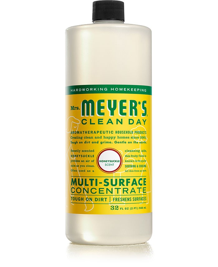 Mrs. Meyers MultiSurface Conc. HoneySuckle - 32oz/6pk
