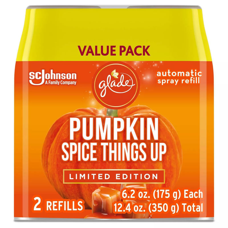 Glade Pumpkin Spice Things Up Automatic Spray Refill 2pack - 6.2oz/3pk
