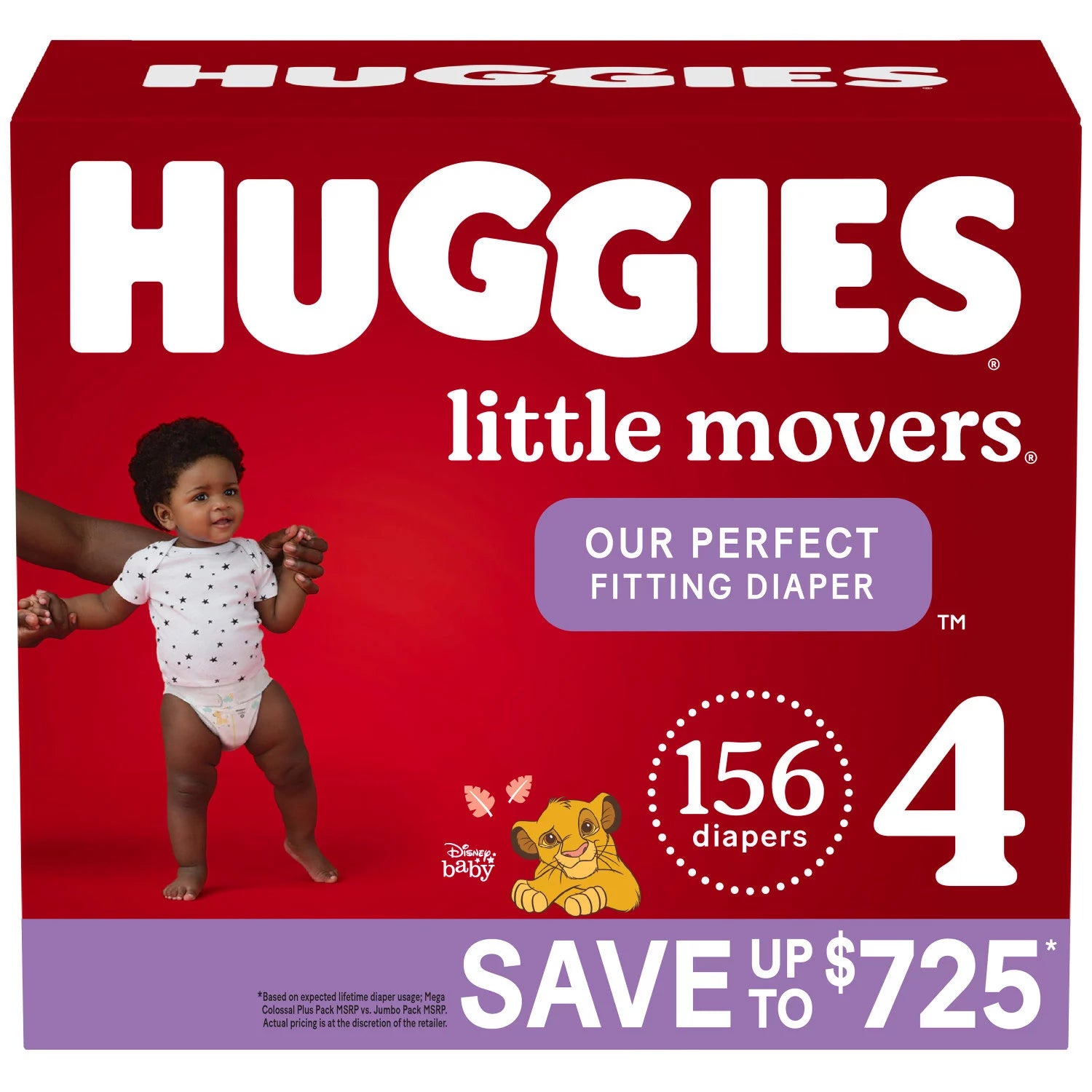 HUGGIES Little Movers Size 4  - 156ct/1pk