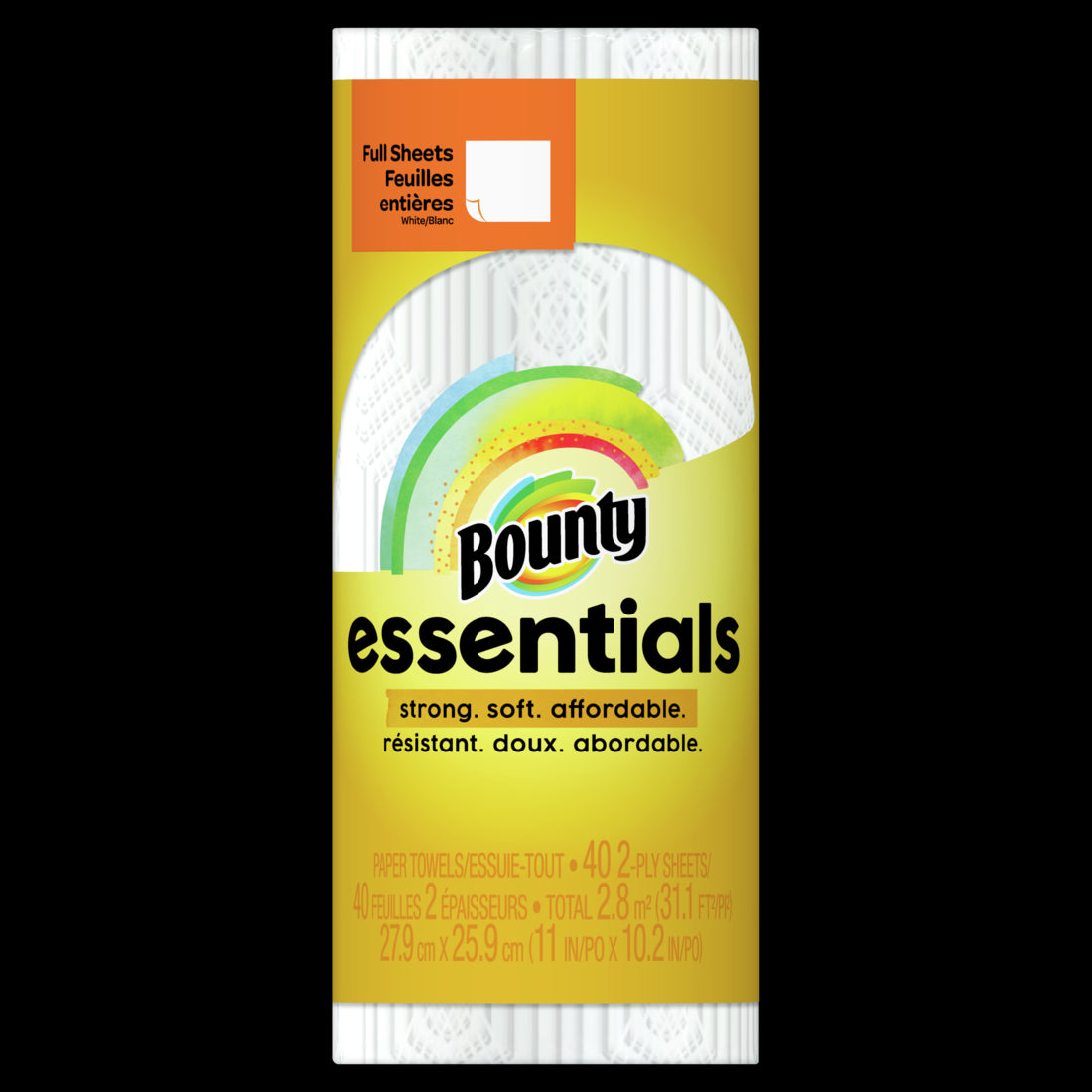 Bounty Essentials Paper Towels White 1 Regular Roll - 1ct/30pk