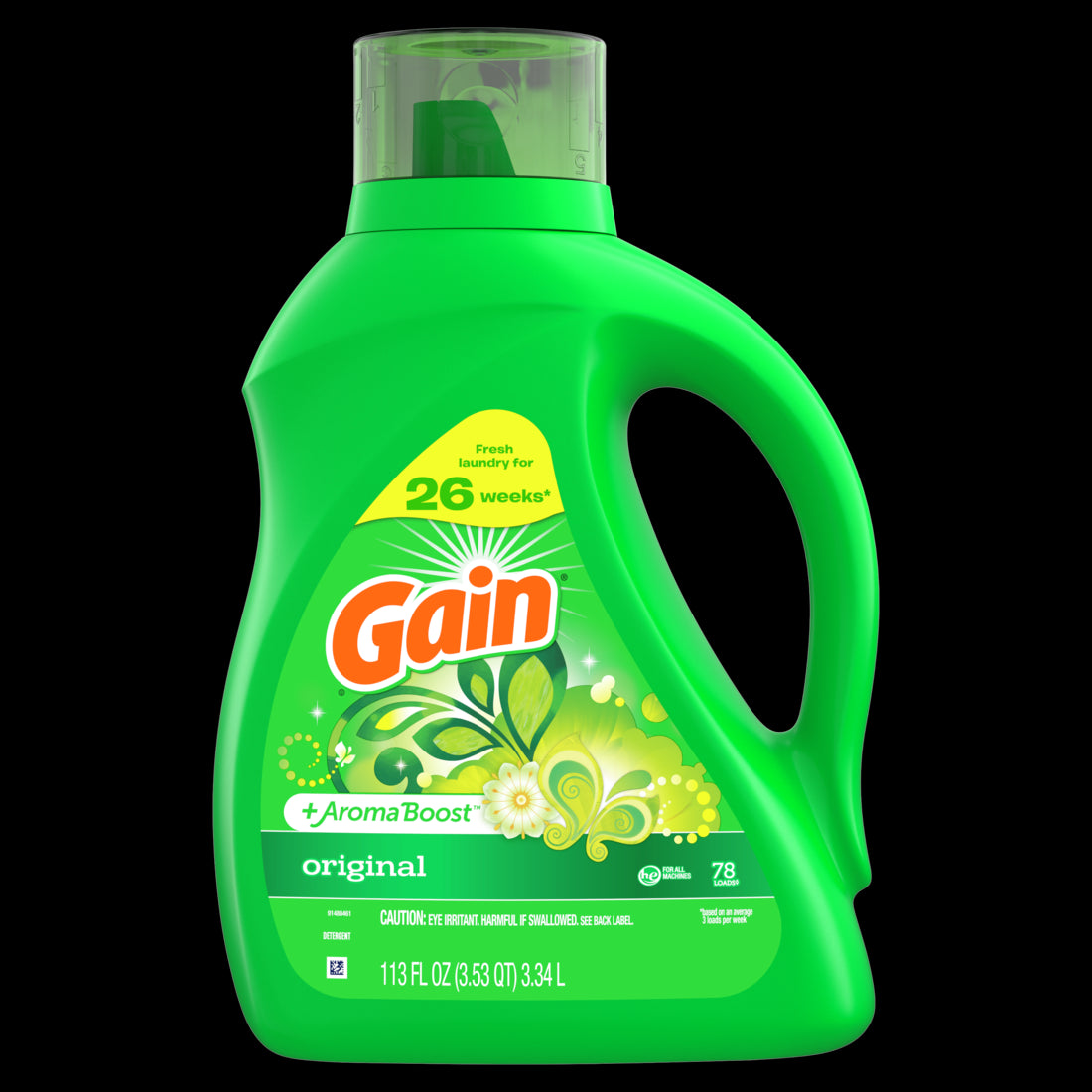 Gain + Aroma Boost Liq. HE Original 78 Loads - 113oz/4pk