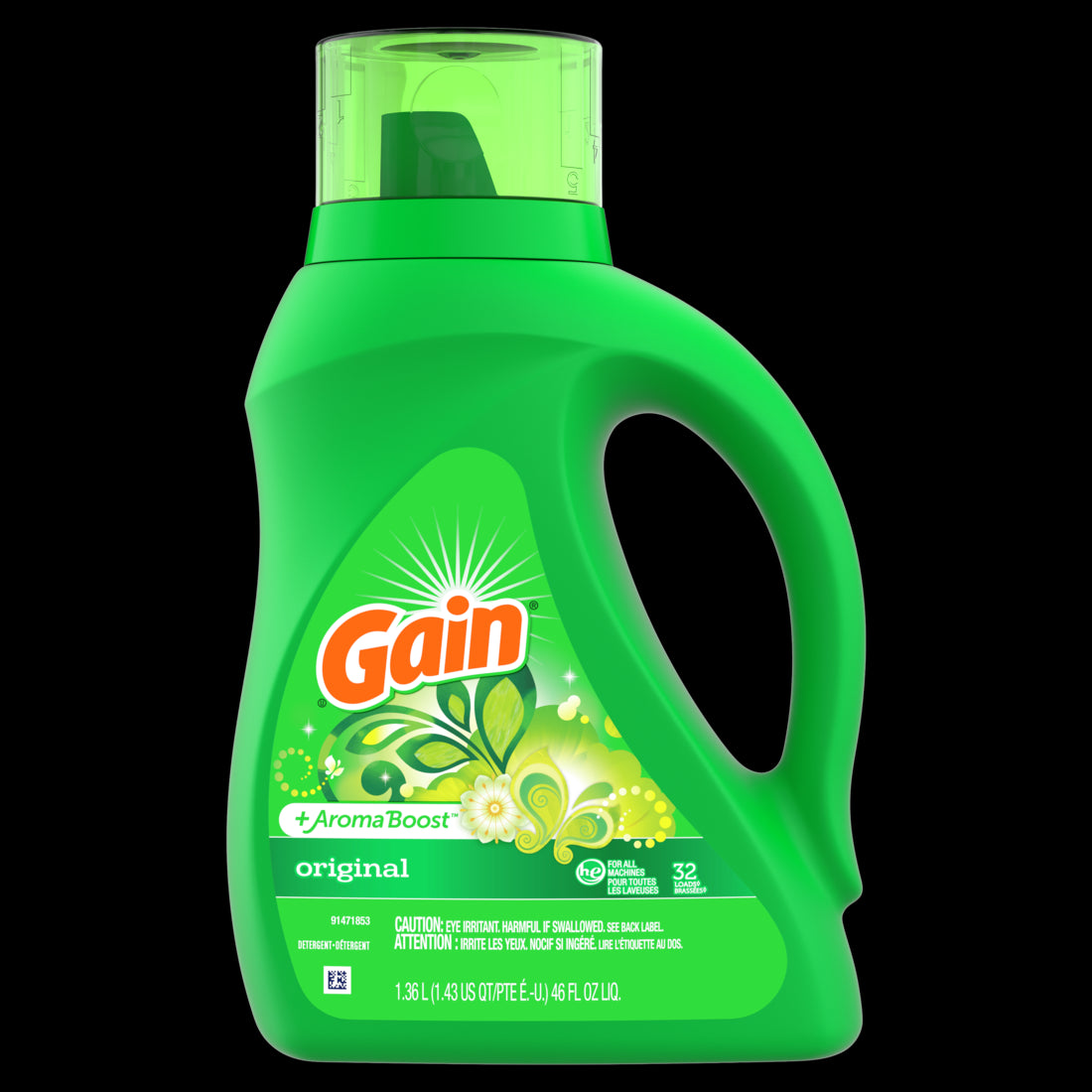 Gain + Aroma Boost Liq. HE Original 32 Loads - 46oz/6pk