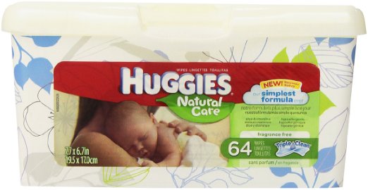 HUGGIES Wipes Natural Care TUB - 64ct/4pk