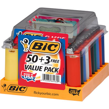 CLASSIC LIGHTERS "BIC" VALUE PACK - 50ct+3ct