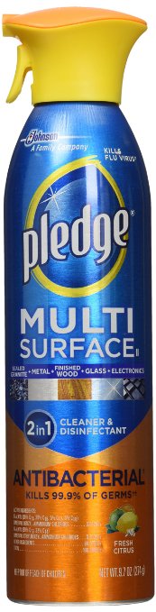 Pledge Multi-Surface Spray Antibacterial Citrus -  9.7oz/6pk