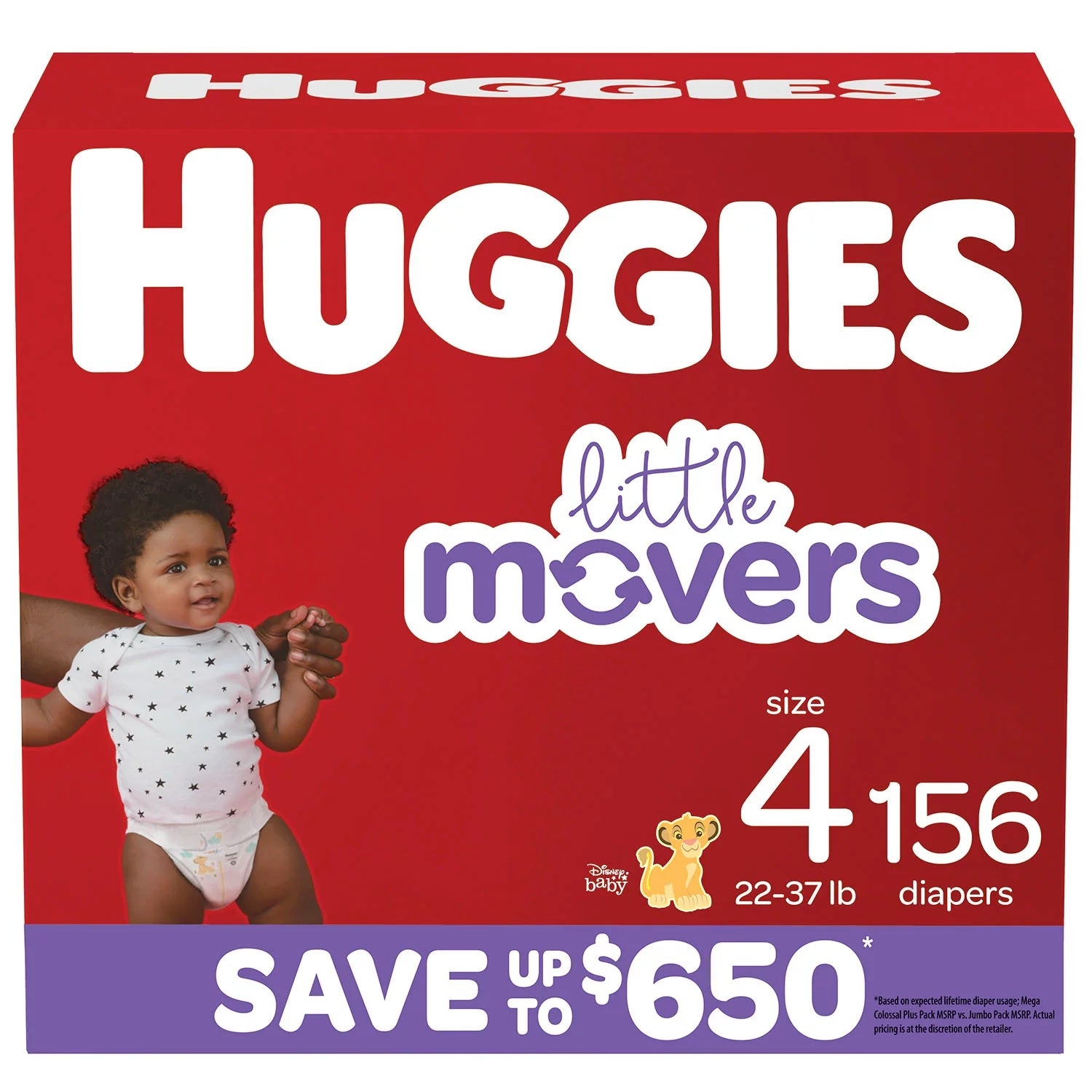 HUGGIES Little Movers Size 4 MEGA - 156ct/1pk
