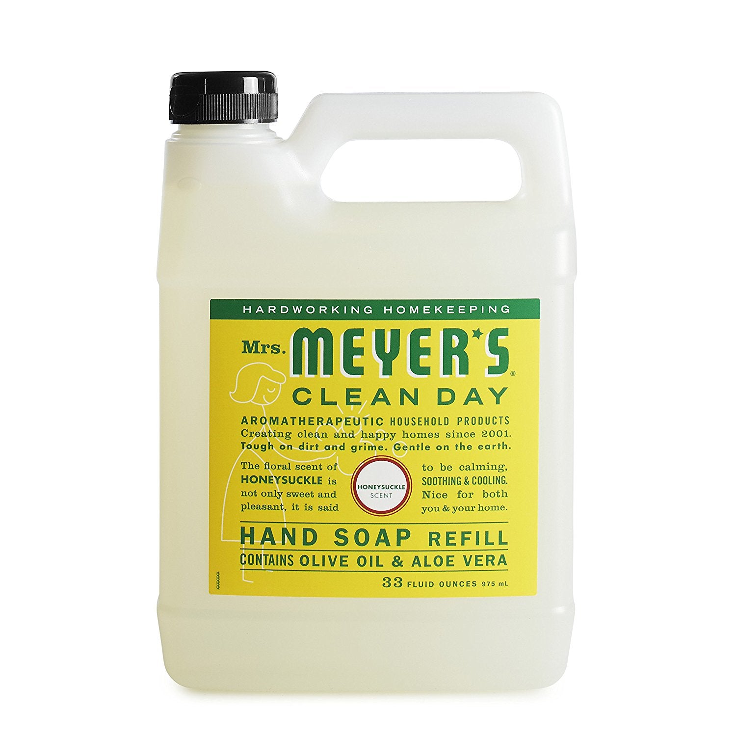 Mrs. Meyers HandSoap REFILL Honeysuckle - 33oz/6pk