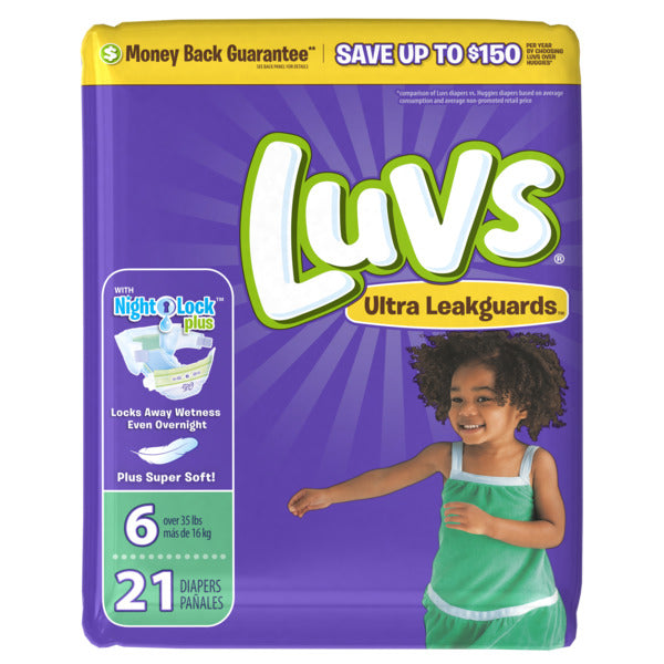 Luvs Ultra Leakguards Diapers Size#6 - 21ct/4pk