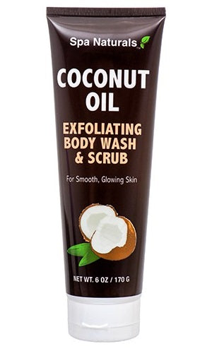 Spa Naturals Coconut Oil Exfoiliating B/W & Scrub in TUBE - 6oz/12pk