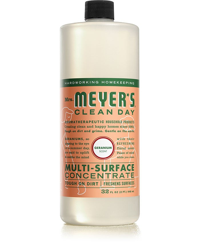 Mrs. Meyers MultiSurface Conc. Geranium - 32oz/6pk