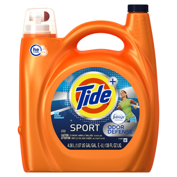 Tide 2x HE Turbo Ultra Stain Release SPORT 89 Loads - 138oz/4pk