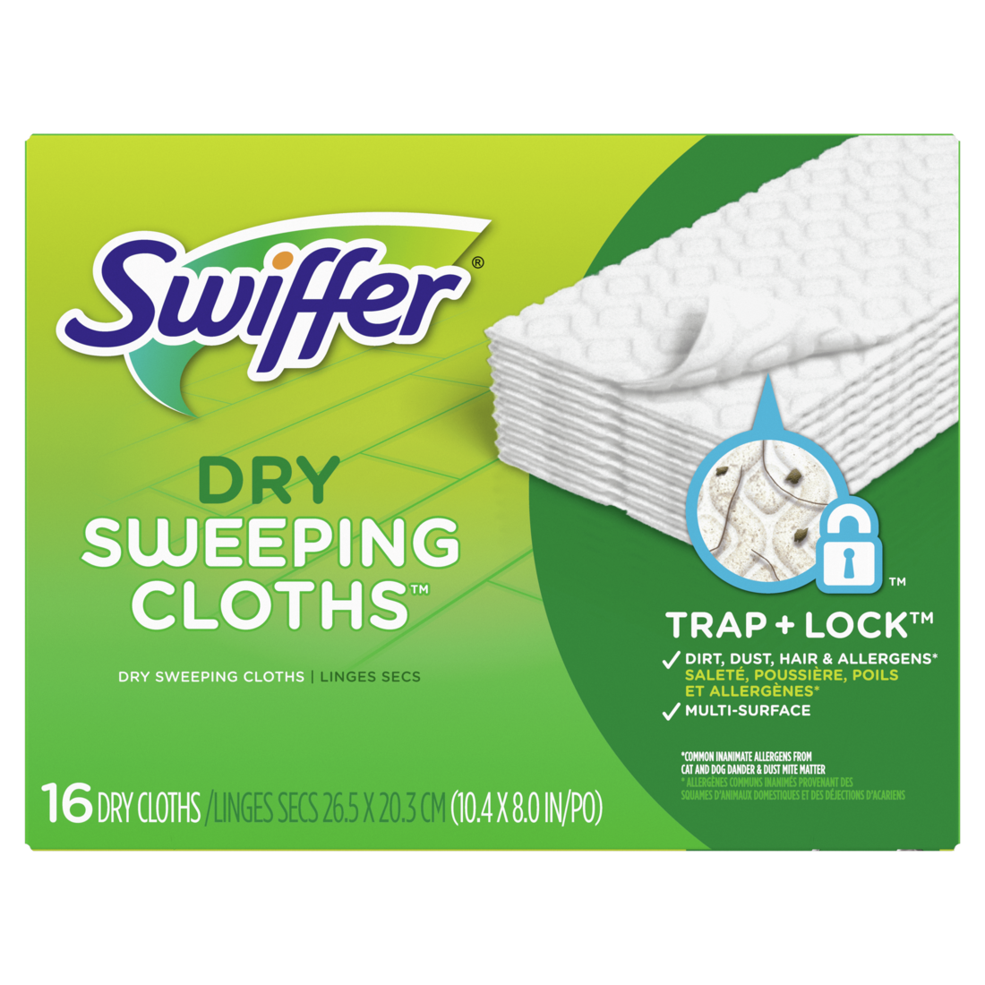 Swiffer Sweeper Dry Sweeping Pad, Multi Surface Refills for Dusters Floor Mop, Unscented - 16ct/12pk