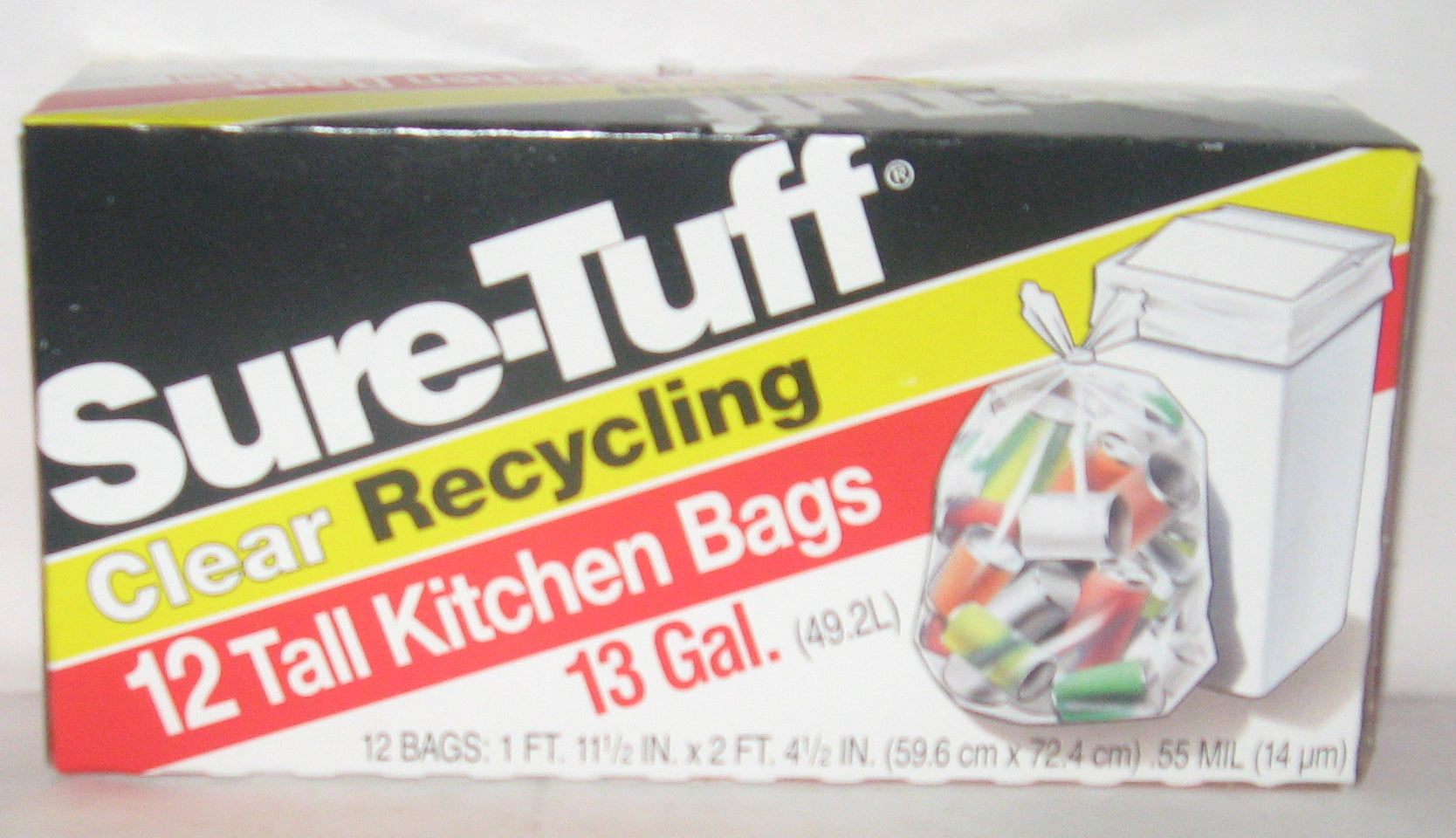 Suretuff Clear Kitchen 13Gal - 12ct/24pk