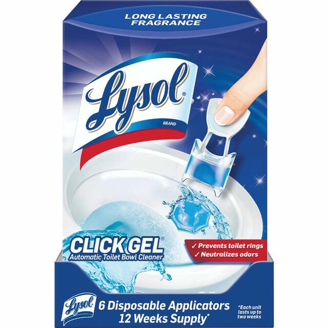 Lysol  Auto Toilet Bowl Cleaner Click Gel Ocean Fresh - 6ct/4pk