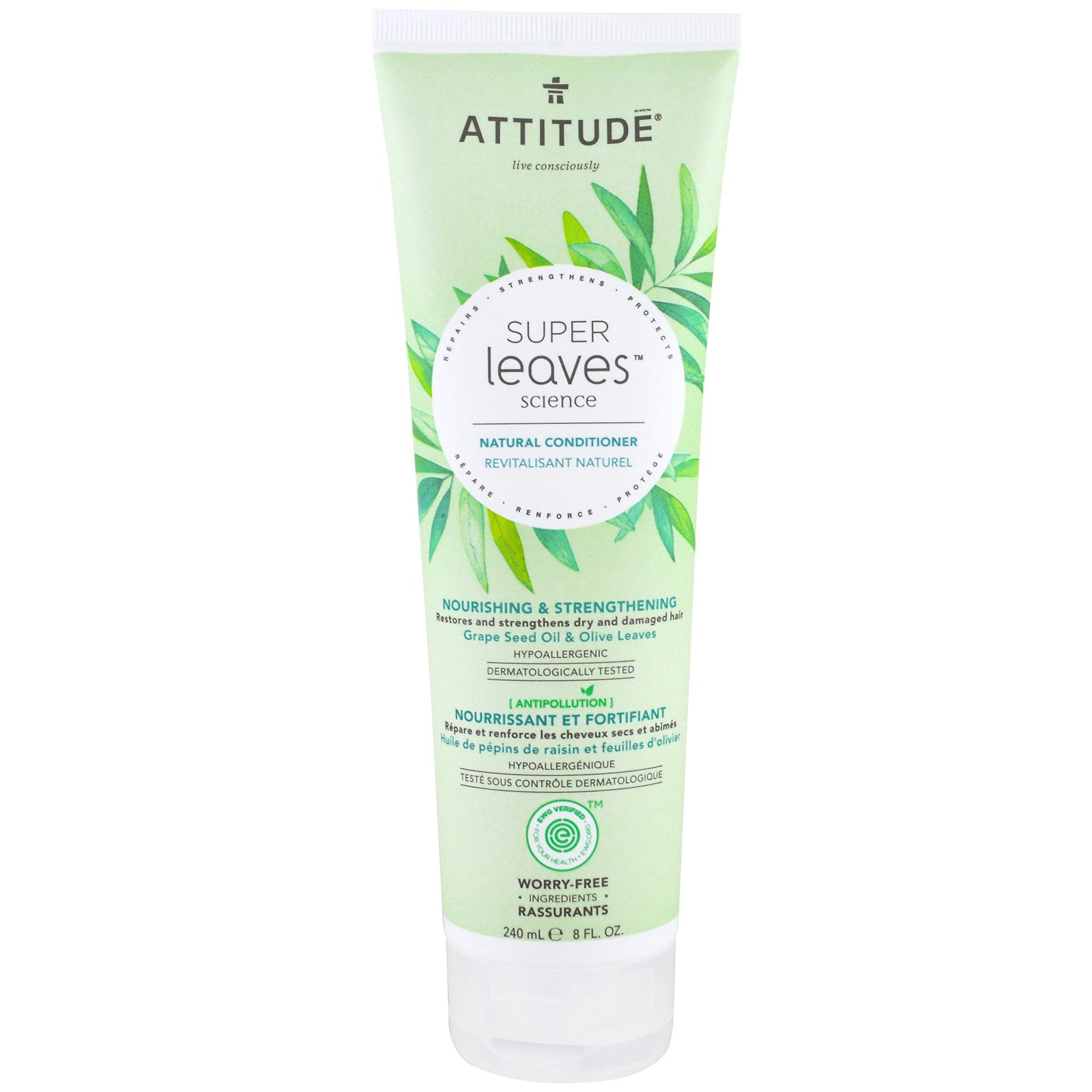 Attitude Super Leaves Conditioner Nourishing & Strengthening (240ml) 8oz/6pk