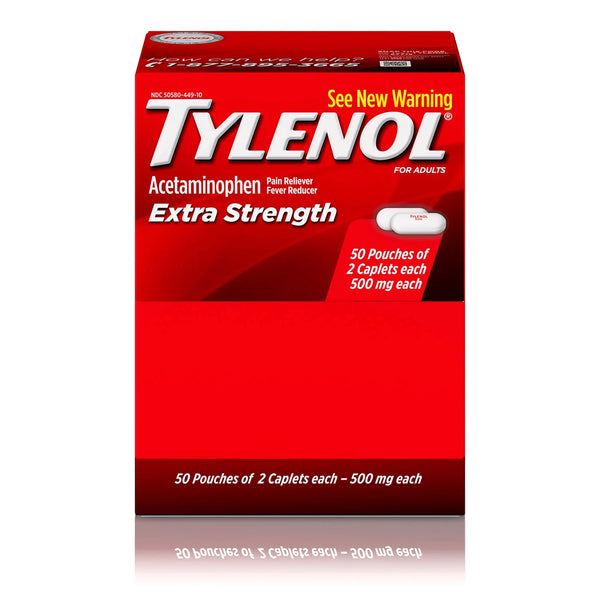 Tylenol Extra Strength Caplets 500mg - 50ct/2pk