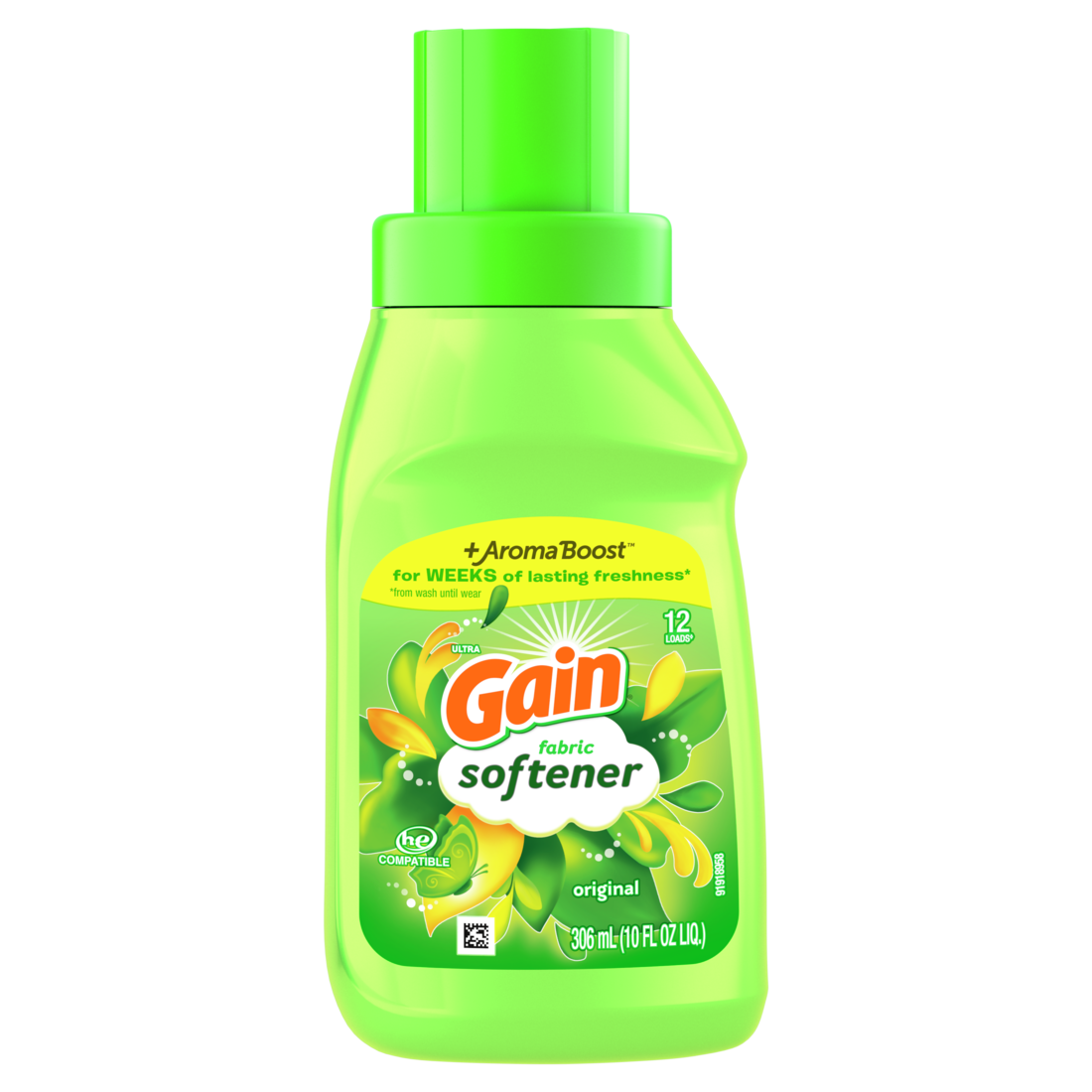 Gain Fabric Softener, Original 12 Loads, HE Compatible - 10oz/12pk