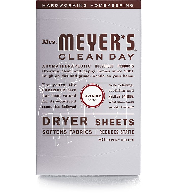 Mrs. Meyers Dry Sheets Lavender - 80ct/12pk