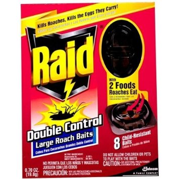 RAID@Double Control LARGE Roach Baits-8ct/6pk