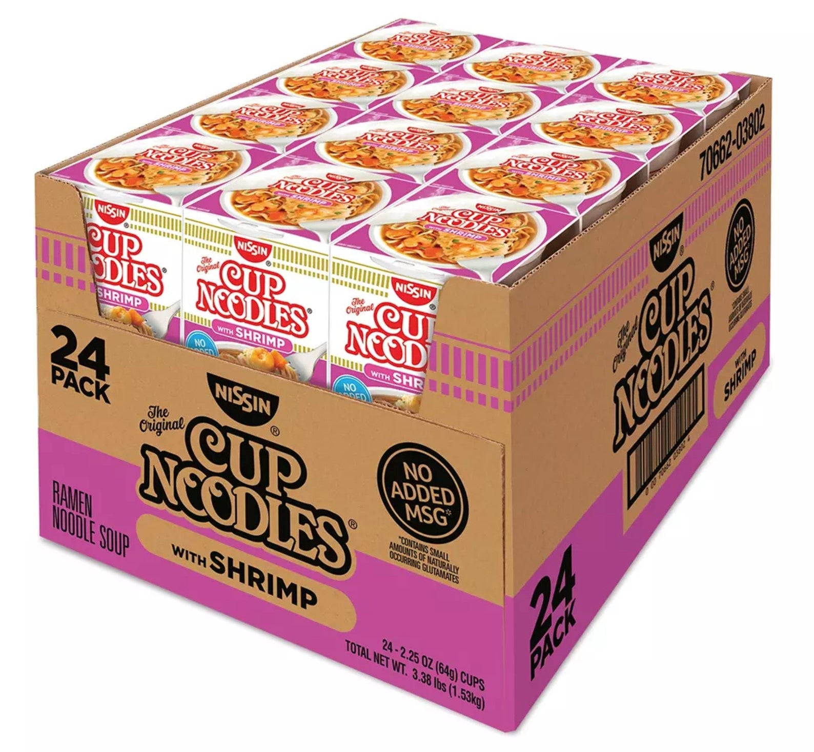 Nissin Cup-O-Noodle Shrimp - 2.25oz/24pk