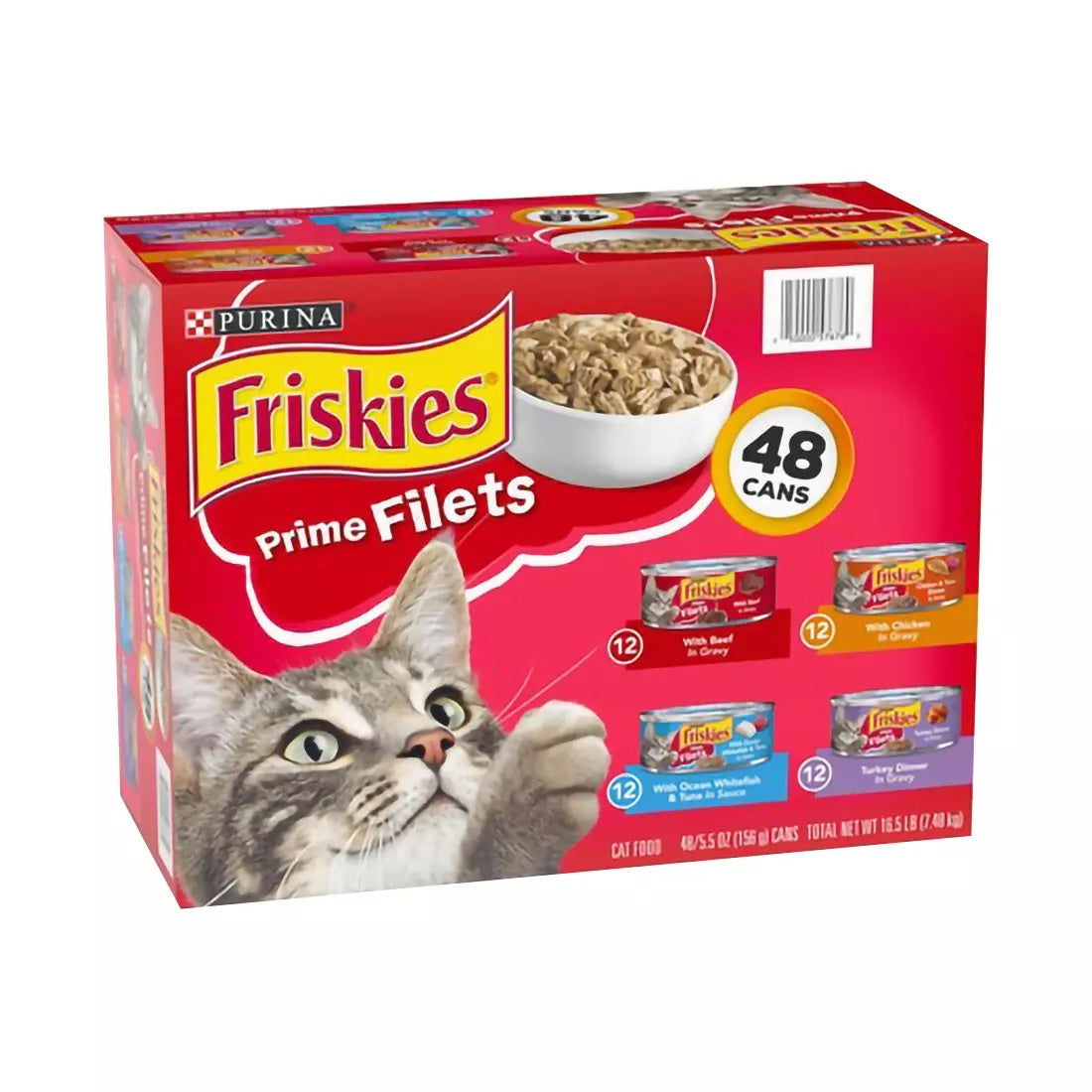 Purina Friskies Prime Filets Cat Food Variety Pack - 5.5oz/48pk