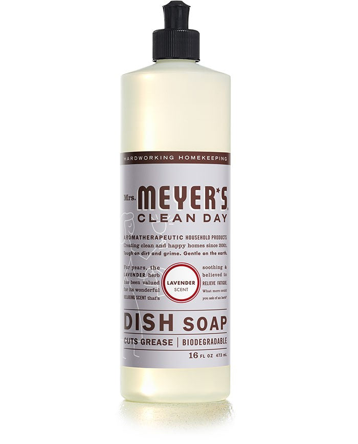 Mrs. Meyers Dish Liq. Dish Lavender - 16oz/6pk